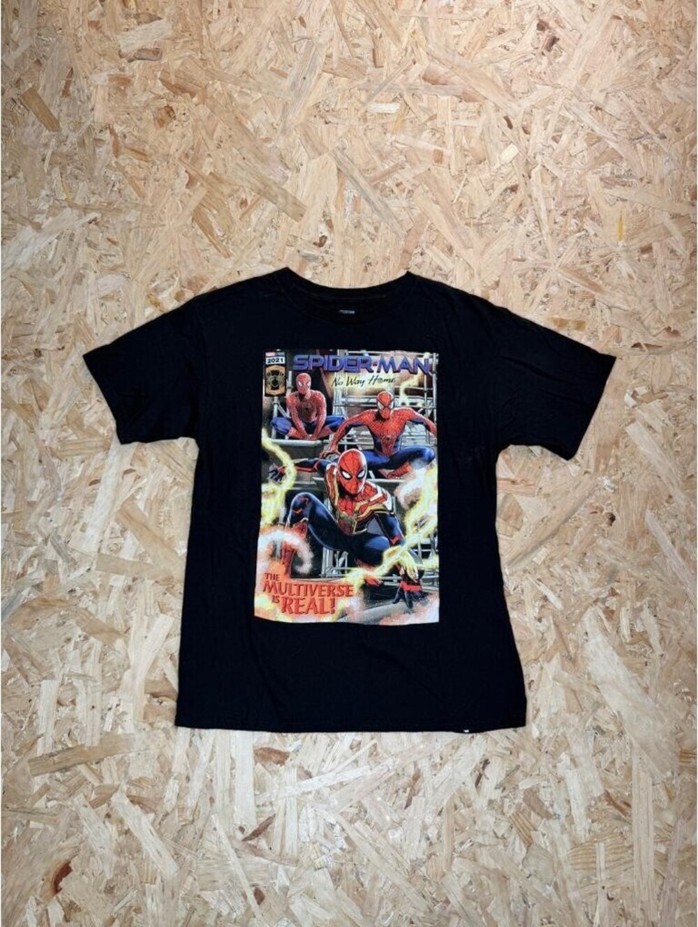 Spider-Man No Way Home T-Shirt Mens XS Black Marvel Multiverse Graphic Tee